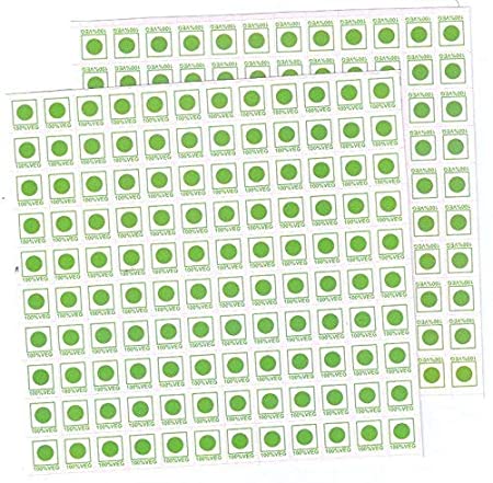 Self Adhesive Veg Round Stickers Green Dot Label