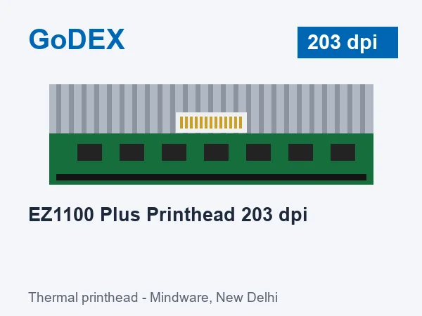 GoDEX EZ1100 Plus Printhead 203 dpi