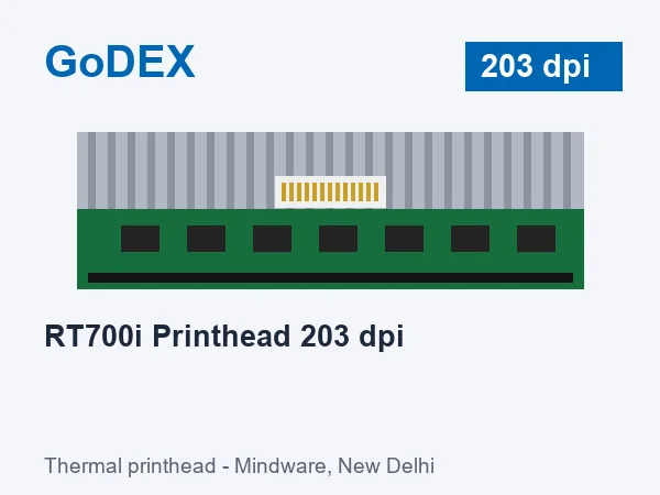 GoDEX RT700i Printhead 203 dpi
