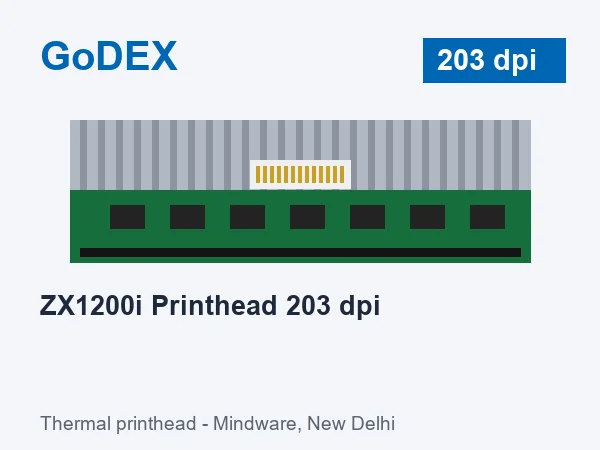 GoDEX ZX1200i Printhead 203 dpi